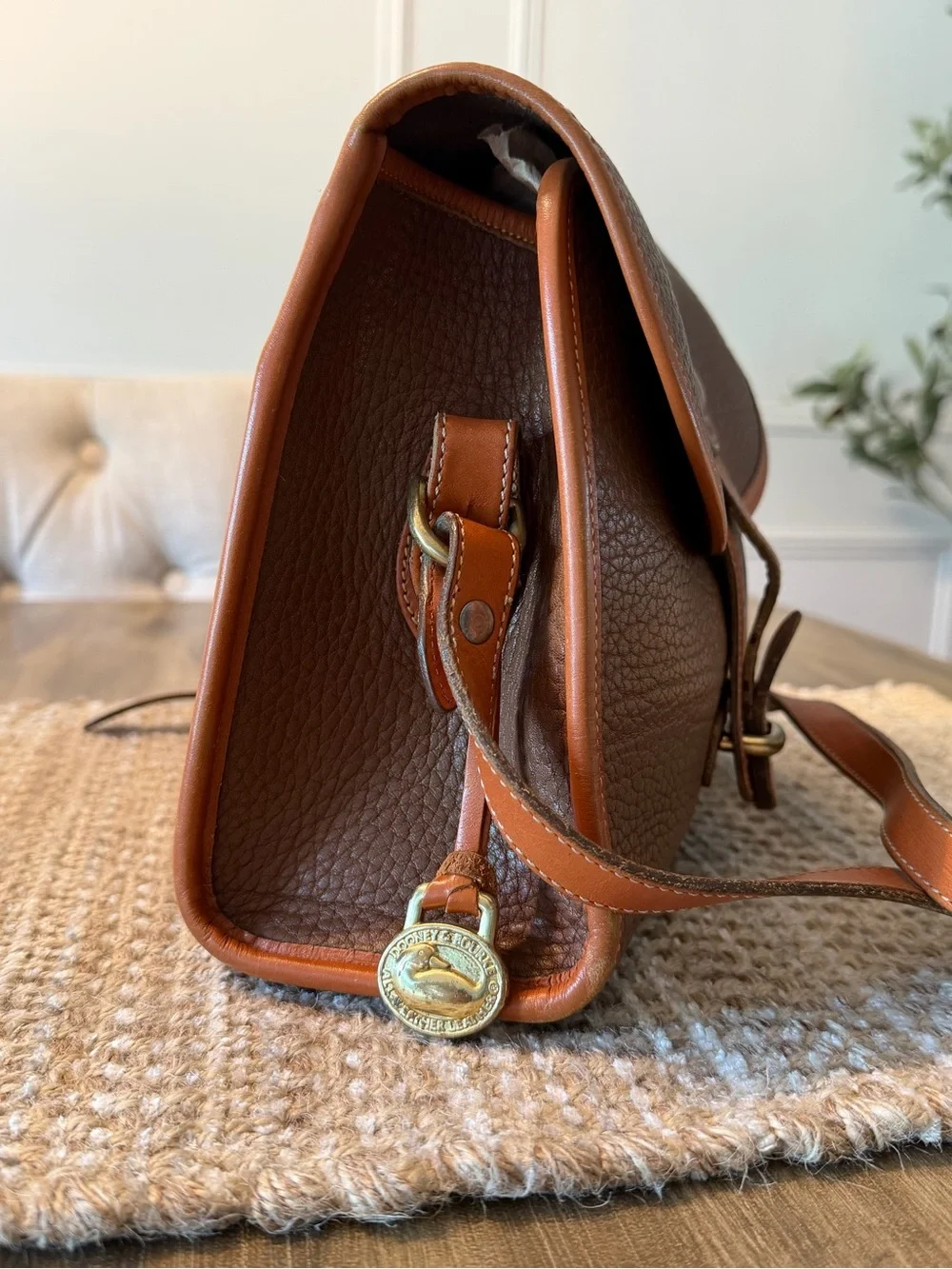 Vintage Dooney & Bourke All Weather Leather Essex Shoulder/Crossbody Bag
